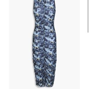 Ganni Blue Floral Midi Dress